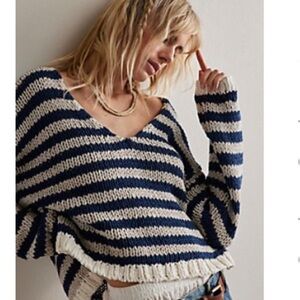 Striped Navy Portland Sweater Free People